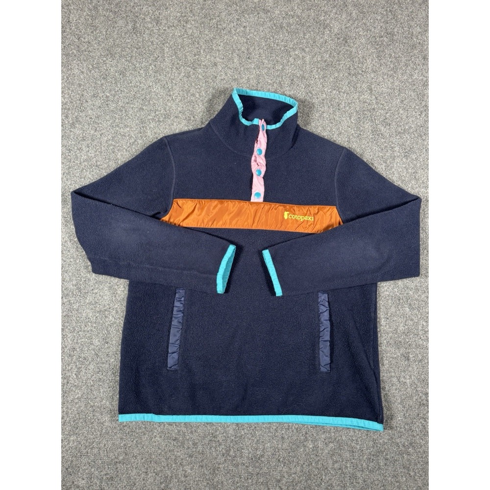 Cotopaxi Teca Fleece Pullover Womens Large‎ Blue Snap Button Hiking Jacket